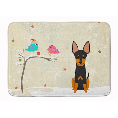 Jensendistributionservices Christmas Presents English Toy Terrier Machine Washable Memory Foam Mat MI234046